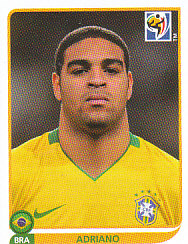 Adriano Brazil samolepka Panini World Cup 2010 #504